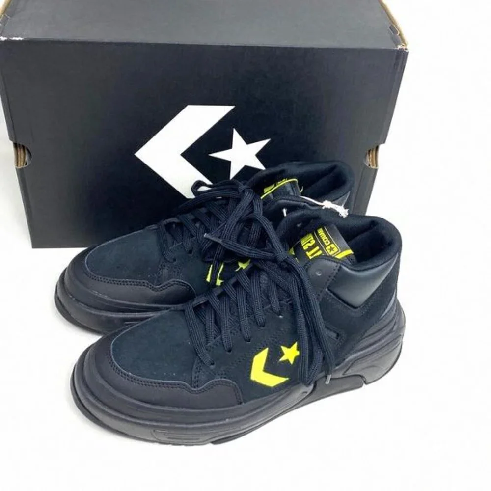 Converse Weapon CX Shoes Women Size Mid Top Black A03230C Sneakers Suede Leather